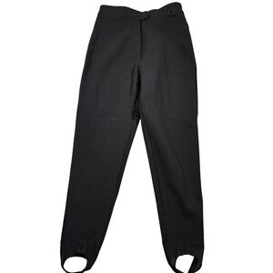 DeNeve Pants Womens 12 Black Insulated Stirrup Snow Ski Lined Winter Outdoor